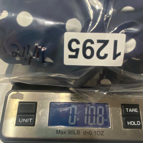 Lands End Tankini Swim Top Womens Size 18W Navy Polka Dot Ruffle Beach Resort C - Picture 14 of 14